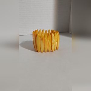 Yellow slide bead bracelet